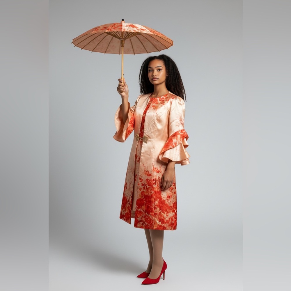 Especially Yours AMAZING peaches and fire 🔥 jacket/dress combo